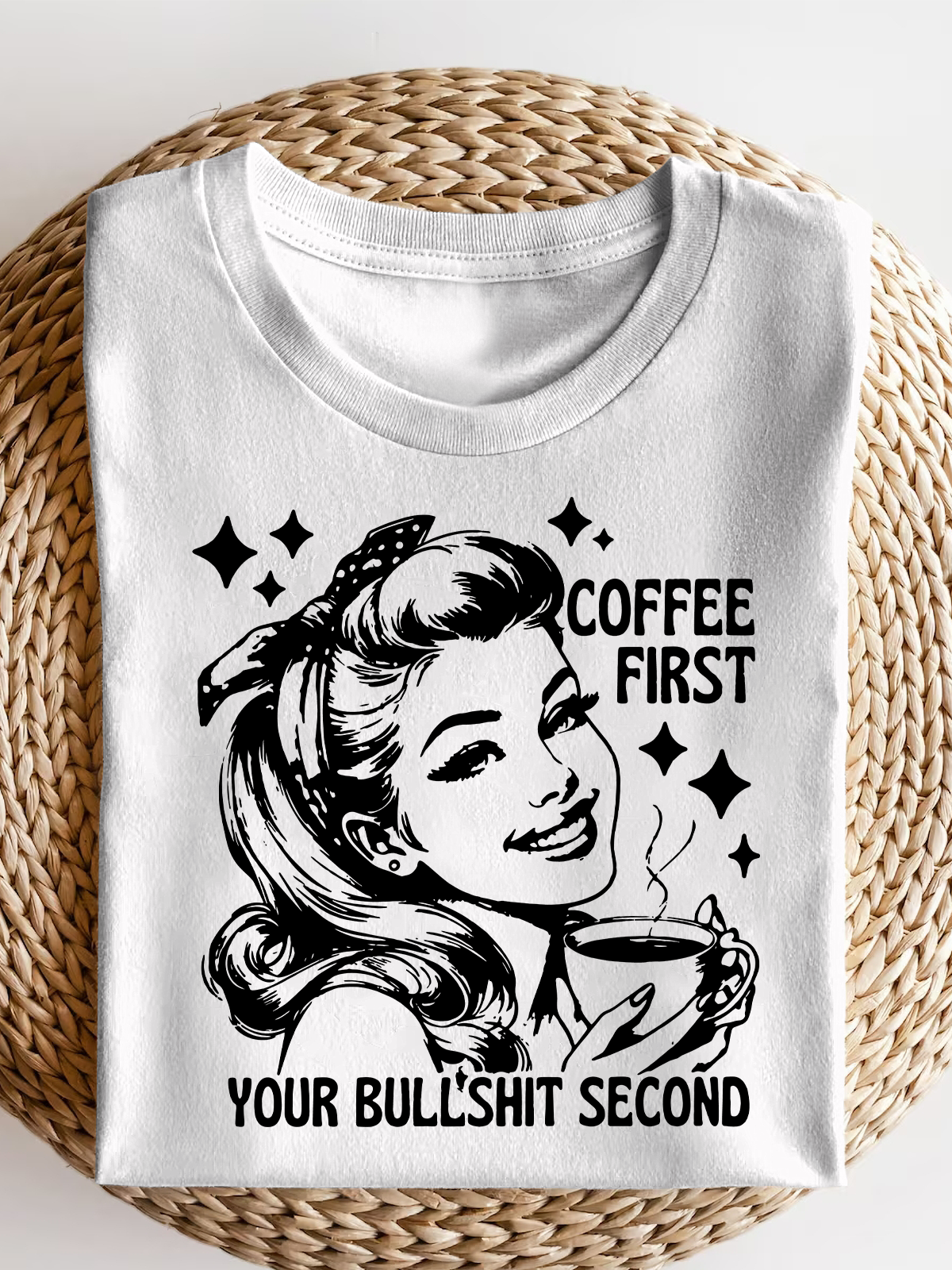 Coffee First Vintage Short Sleeves Tee