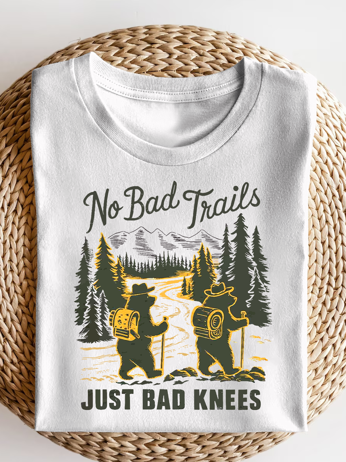 No Bad Trails But Bad Knees Short Sleeves Tee