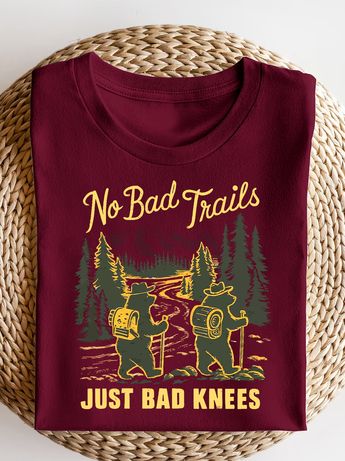 No Bad Trails But Bad Knees Short Sleeves Tee