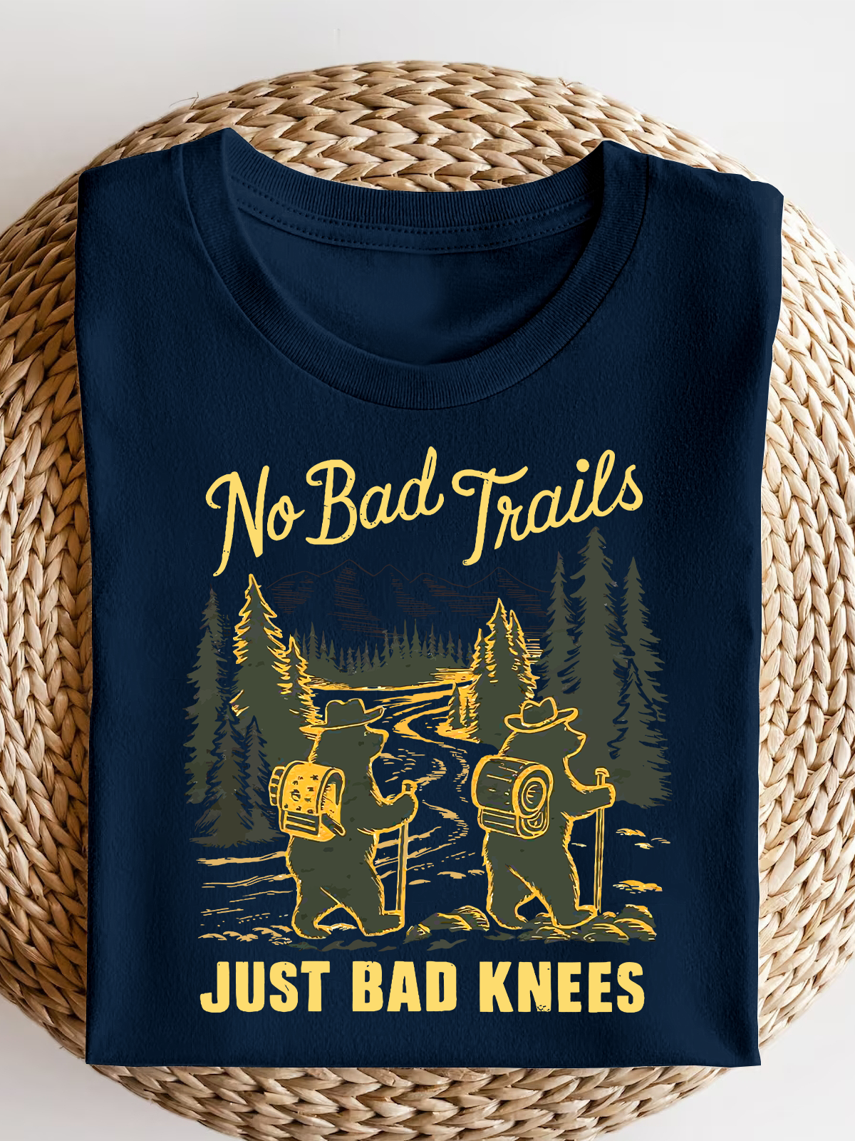 No Bad Trails But Bad Knees Short Sleeves Tee