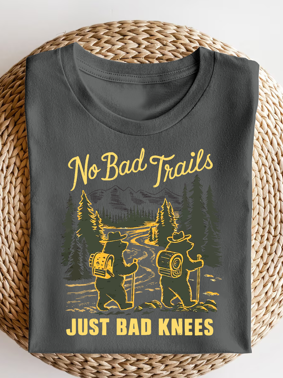 No Bad Trails But Bad Knees Short Sleeves Tee