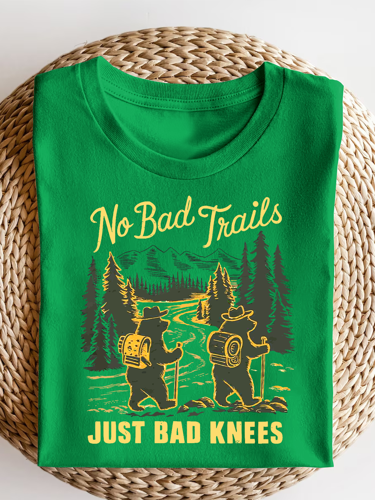 No Bad Trails But Bad Knees Short Sleeves Tee