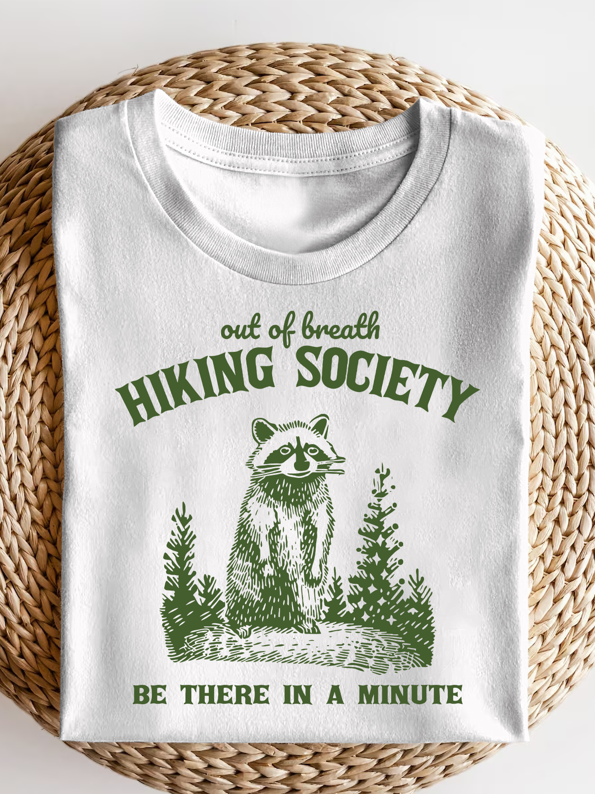 Out Of Breath Hiking Society Raccoon Short Sleeves Tee