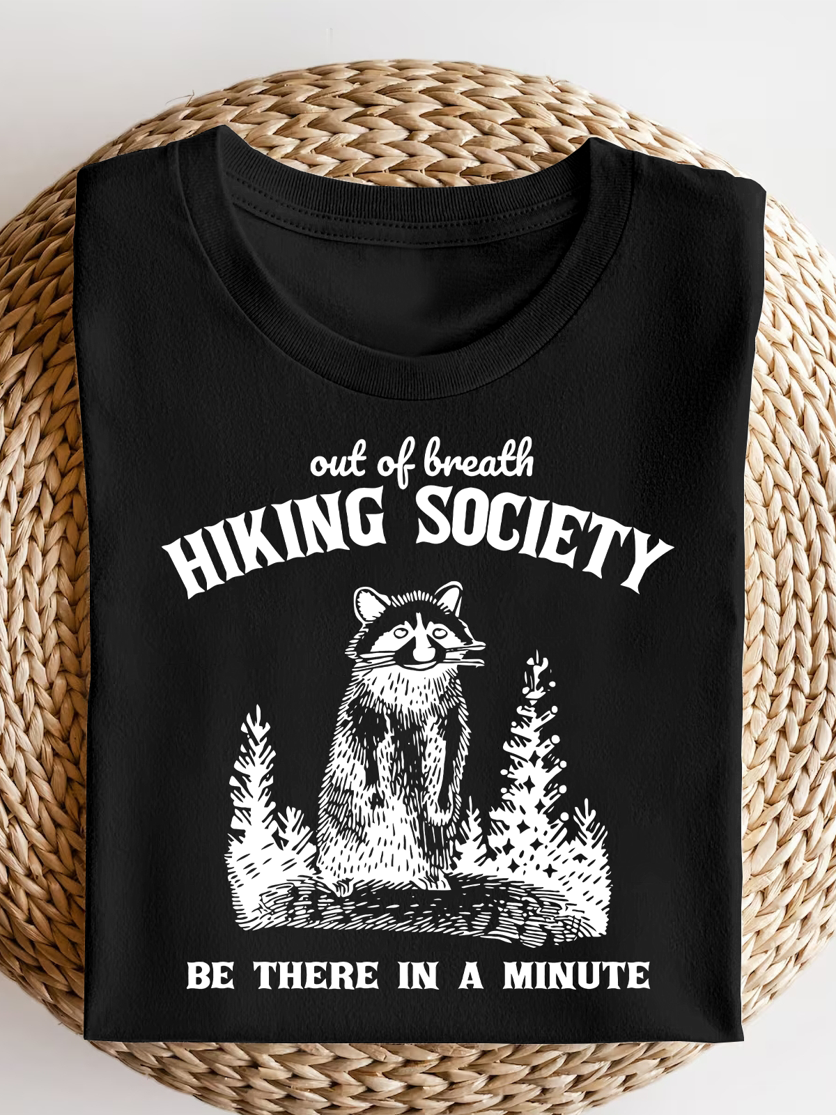 Out Of Breath Hiking Society Raccoon Short Sleeves Tee