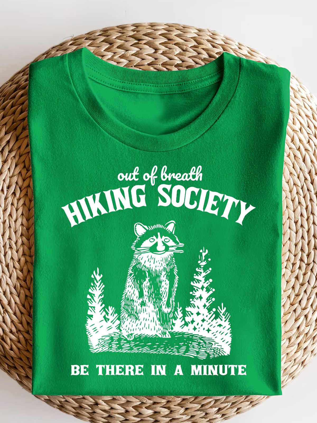 Out Of Breath Hiking Society Raccoon Short Sleeves Tee