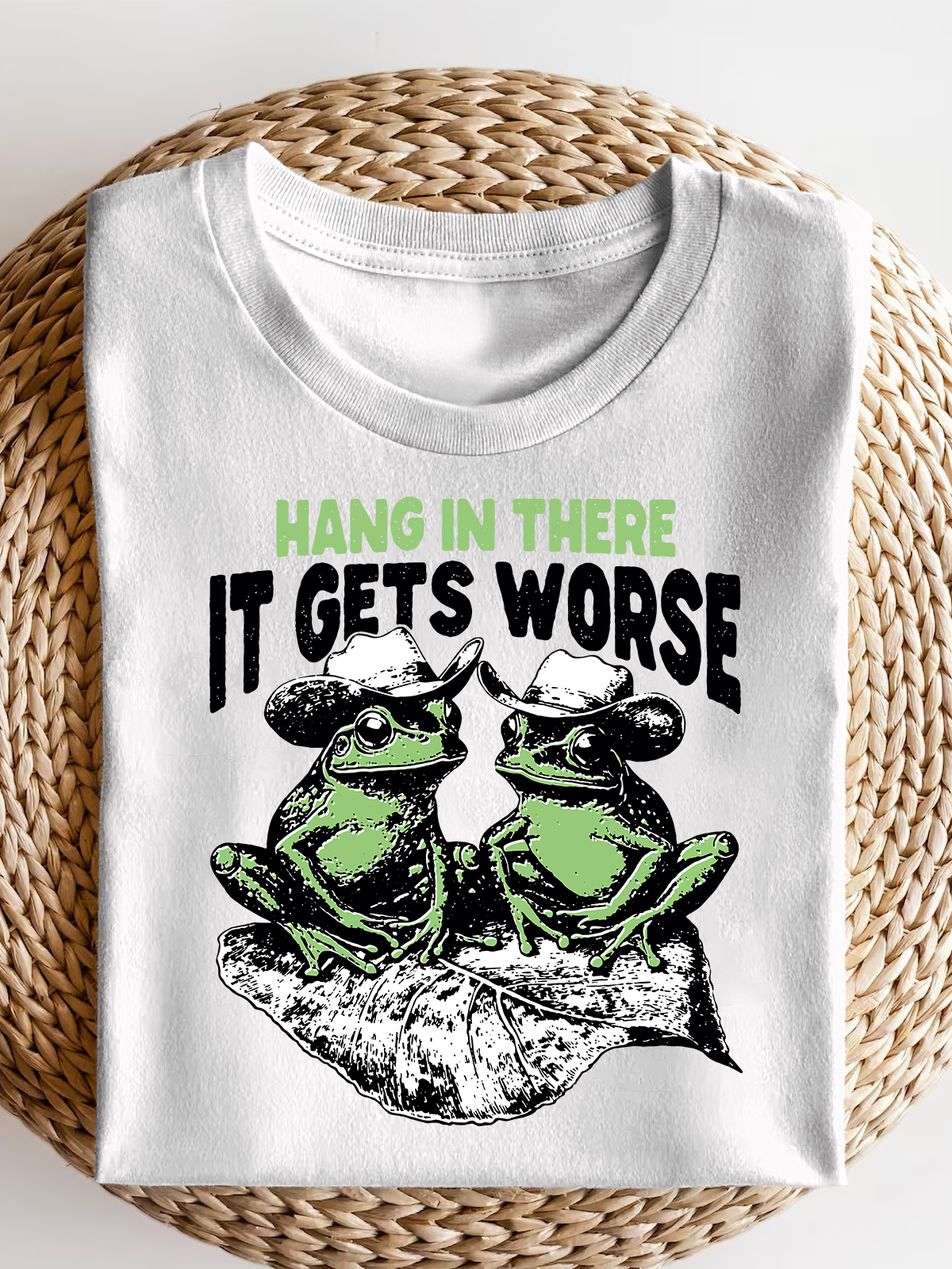 Hang In There It Gets Worse Short Sleeves Tee