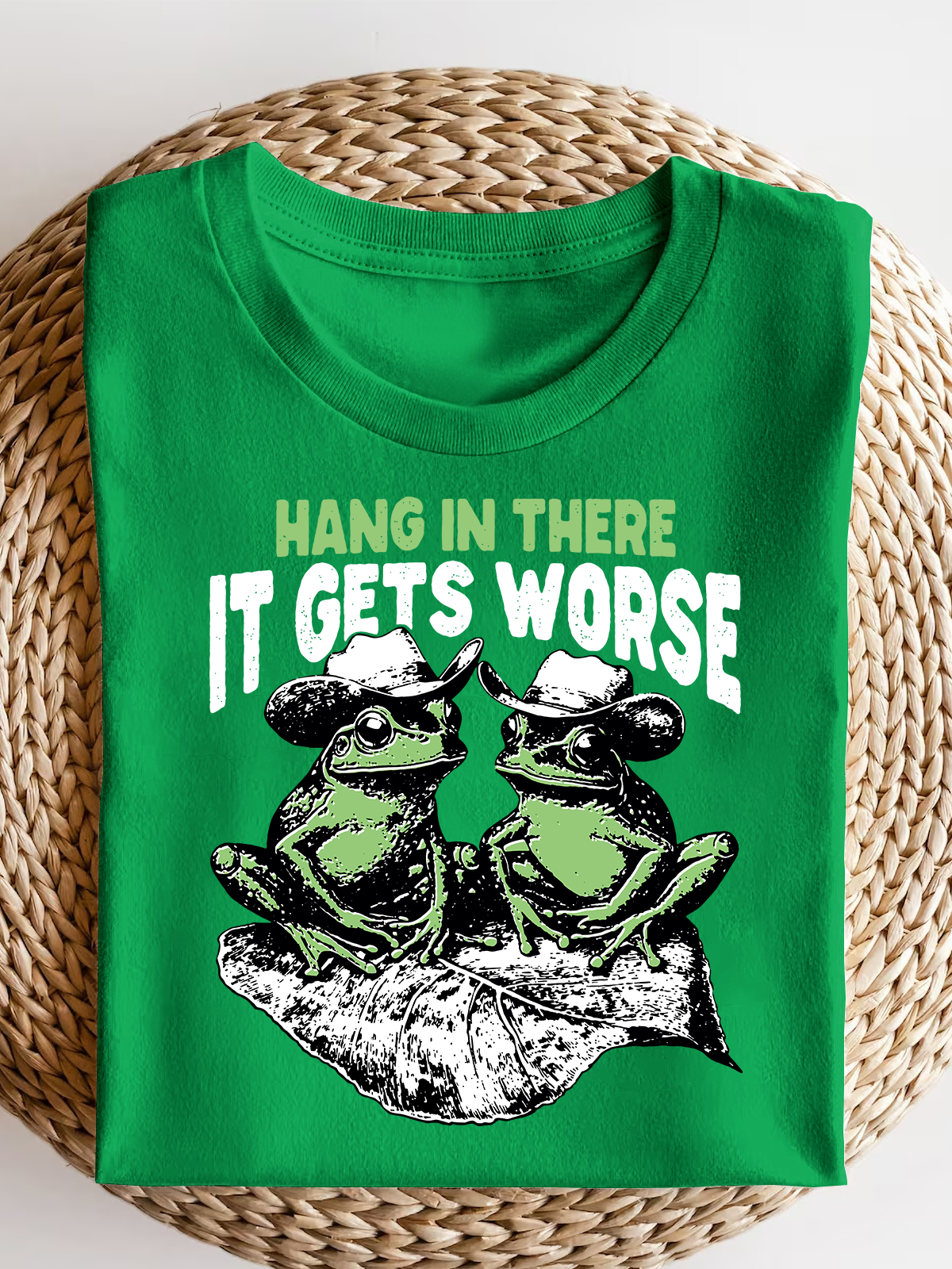 Hang In There It Gets Worse Short Sleeves Tee