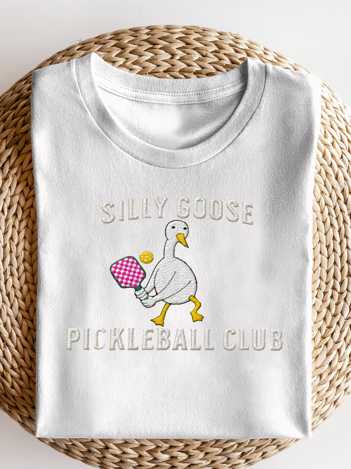 Embroiedered Pickleball Silly Goose Short Sleeves Tee