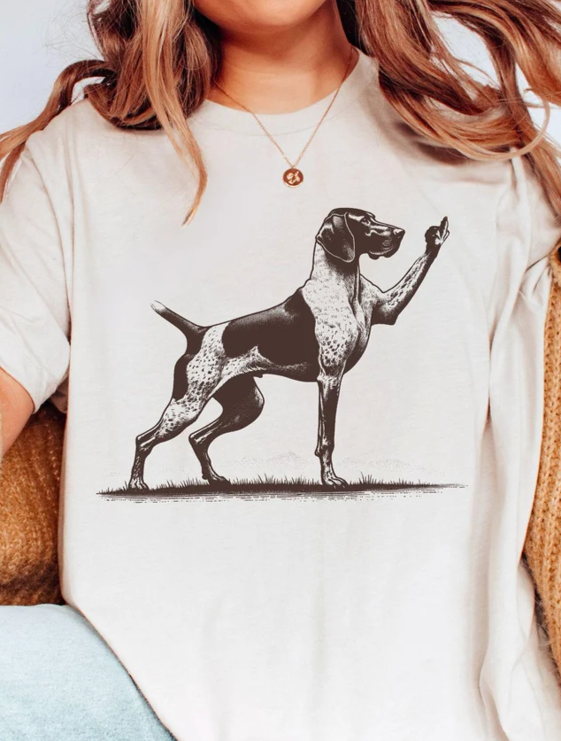 Rude Pointer Dog Short Sleeves Tee