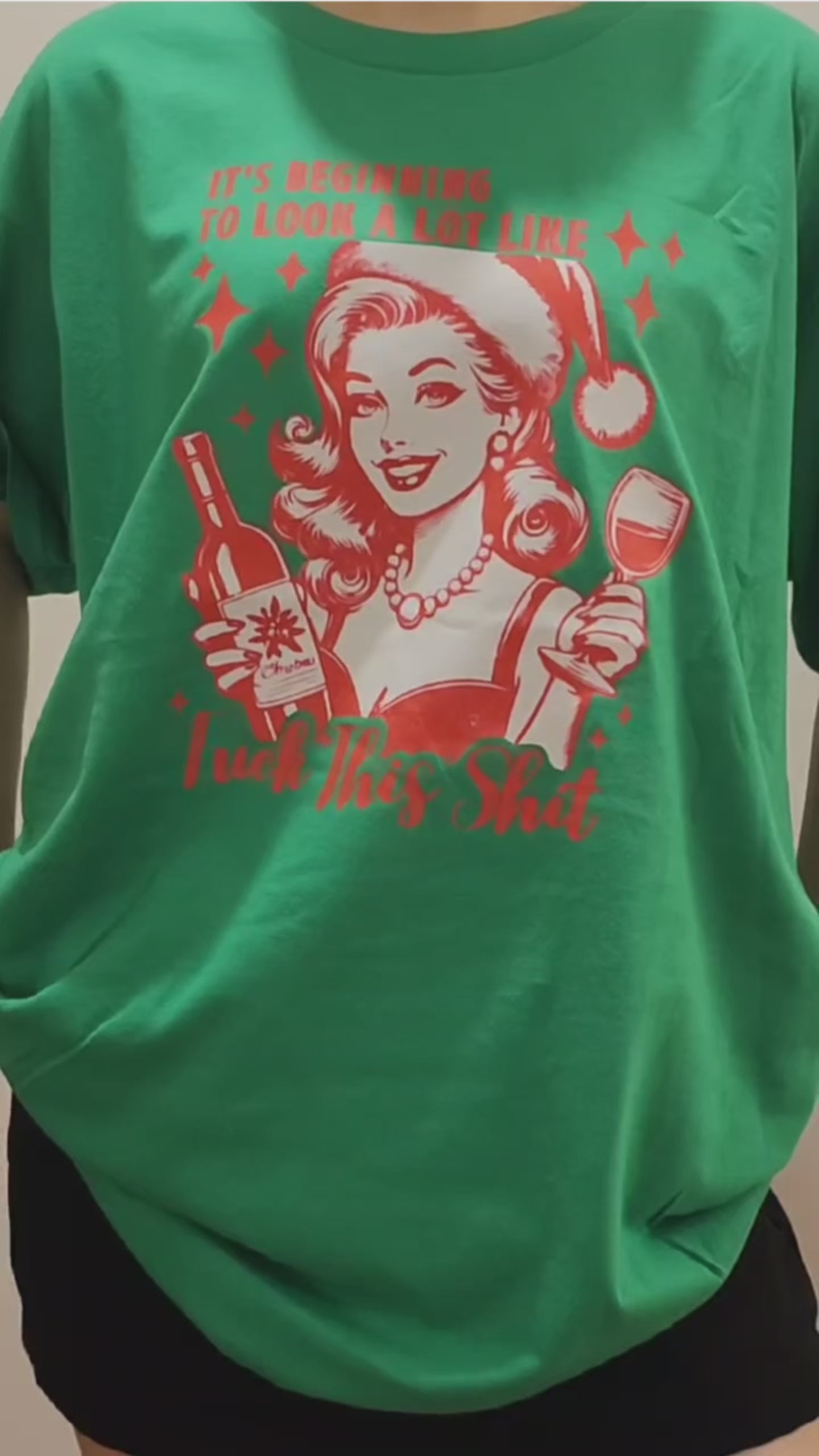 Funny Retro Christmas Trendy Short Sleeves Tee